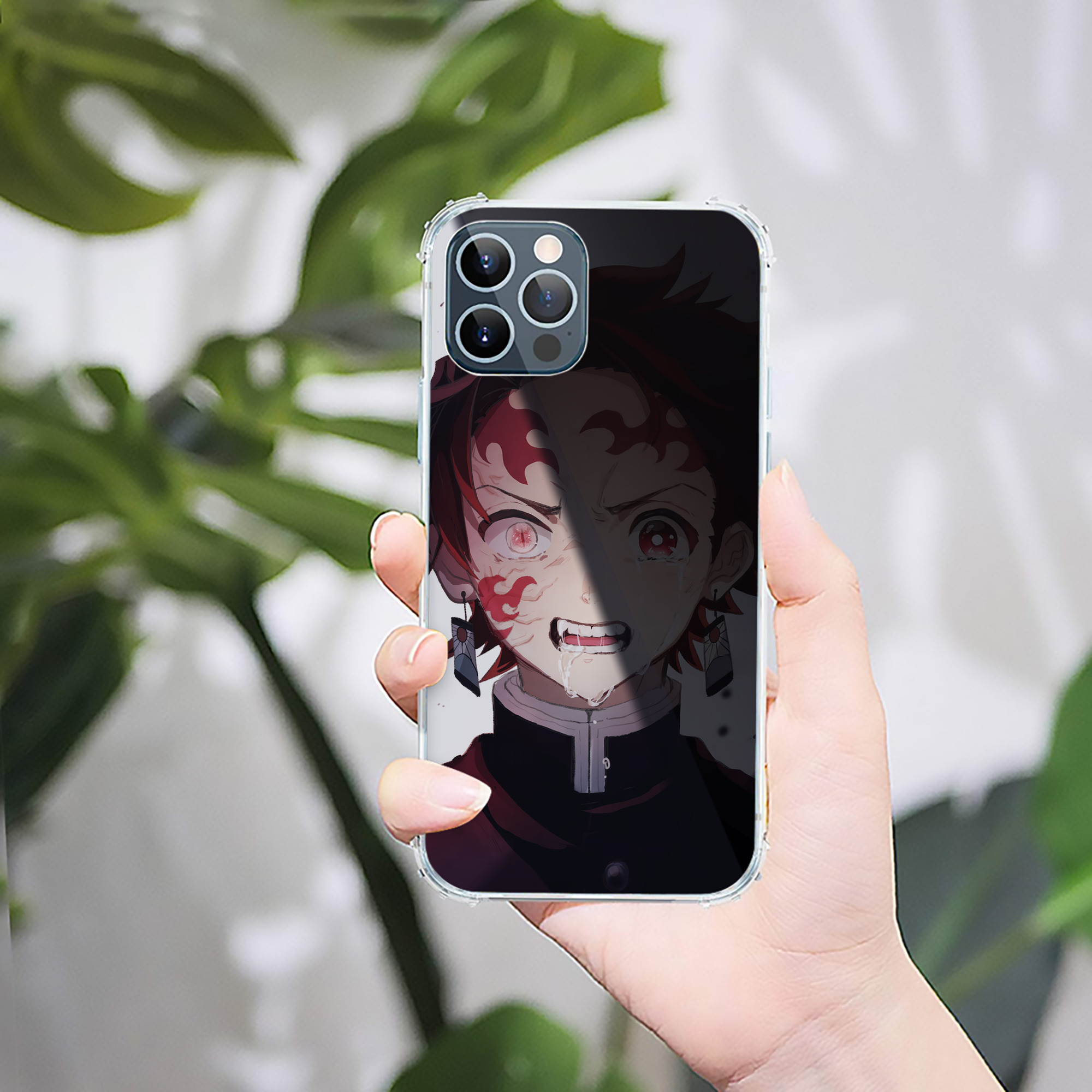 （画像用） 鬼滅の刃（きめつのやいば）竈門 炭治郎／かまど たんじろう Kamado Tanjirou 【iPhone 12シリーズ対応】透明スマホケース（クリアソフトケース）